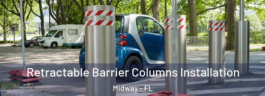  Retractable Barrier Columns Installation Midway - FL